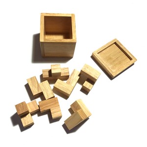 "Tabby Cube" Wooden Building Blocks (LG005)